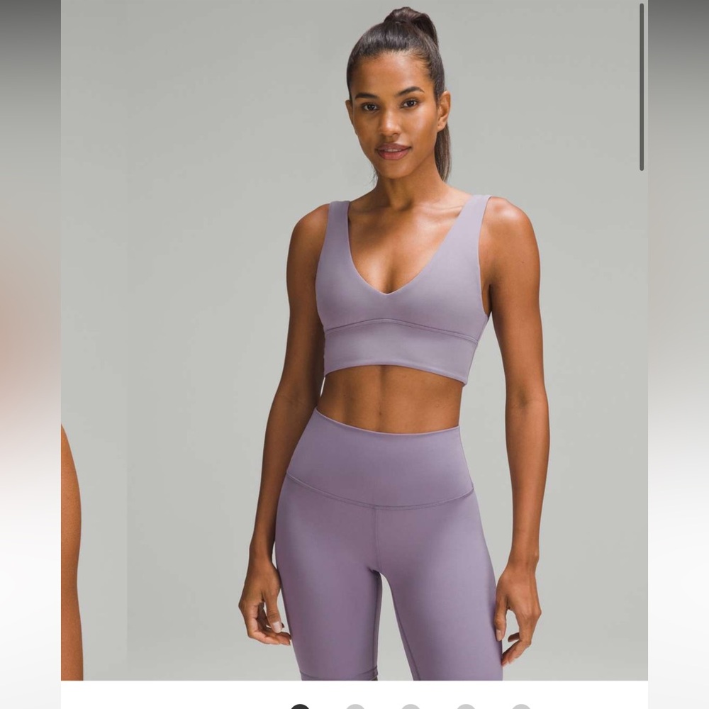 Lululemon Align V-Neck Bra *Light Support, A/B Cup. Color-WAHM (mauve) - Picture 2 of 6